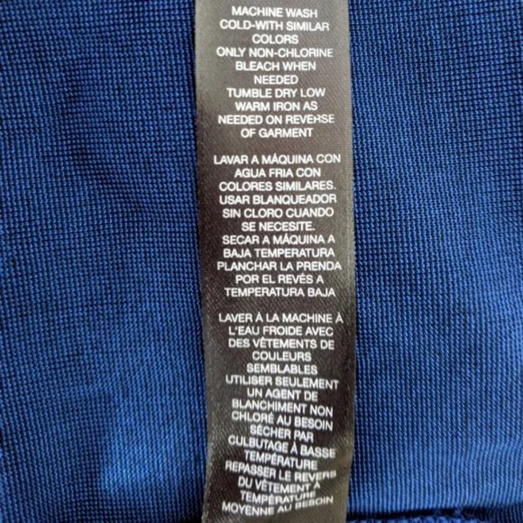 Chico's Travelers 3/4 Sleeve Square Neck Top, Navy Blue, XL - Picture 8 of 9